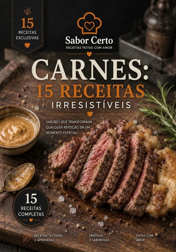 Carnes: 15 Receitas Irresistíveis