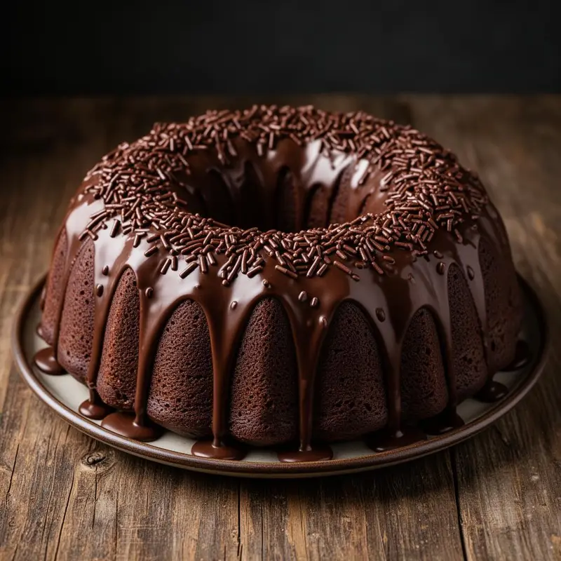 Bolo de Cenoura com Cobertura de Chocolate